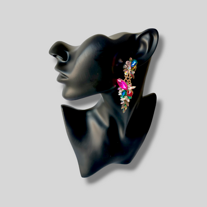 BLOOM Multicolour Chandelier Statement Earrings