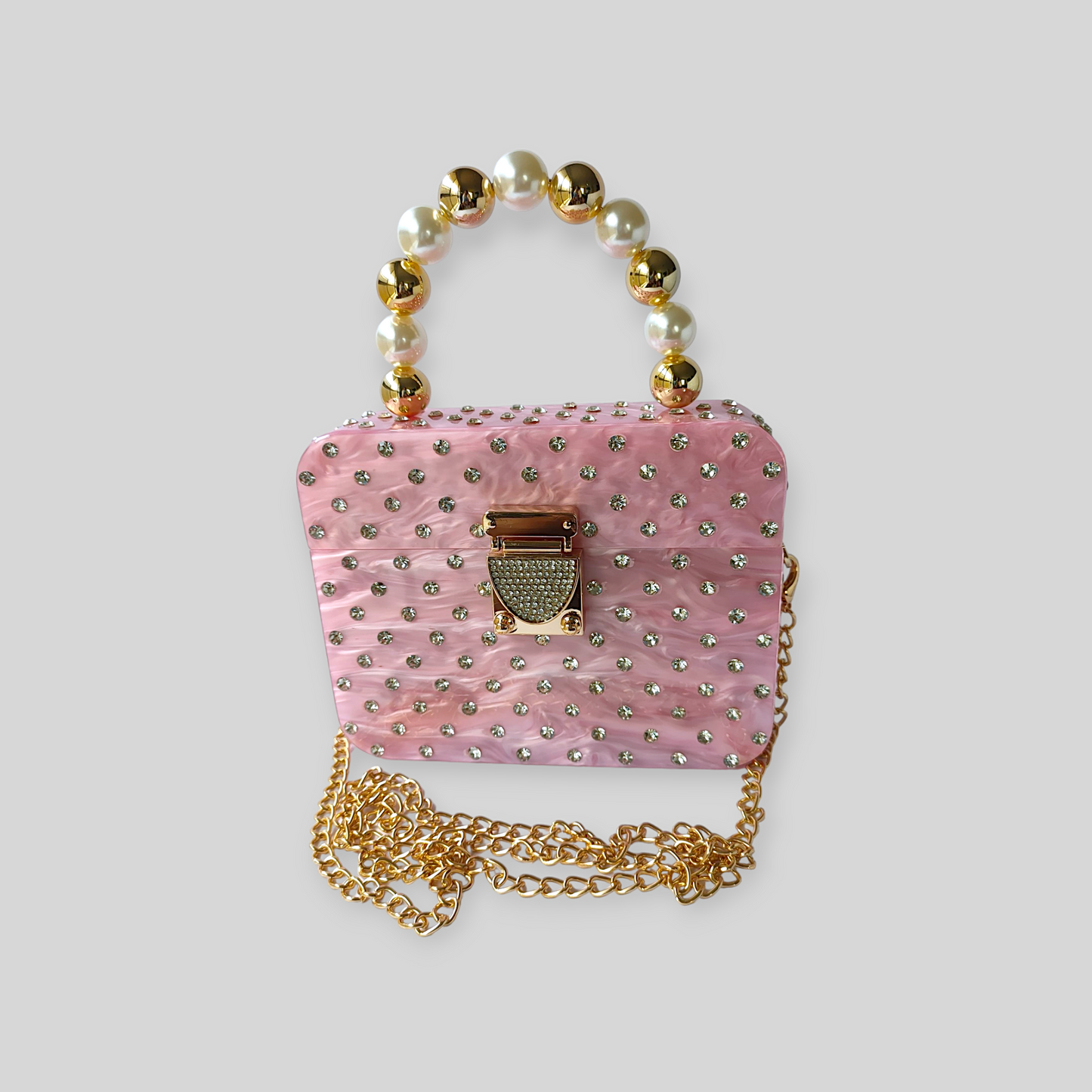 ENCHANT Pink Acrylic Evening Bag
