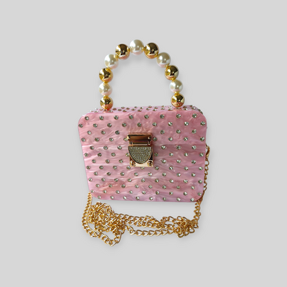 ENCHANT Pink Acrylic Evening Bag