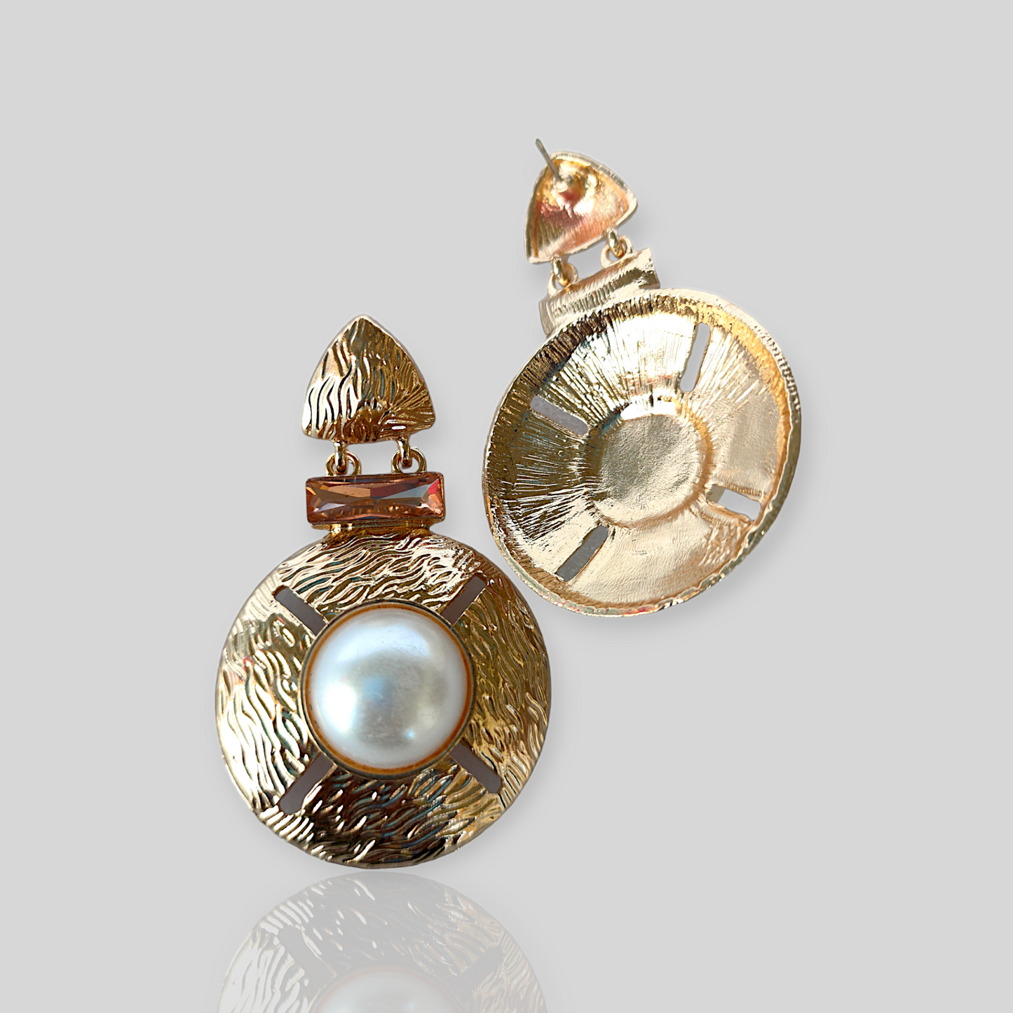 STORM Gold/Pink Drop Earrings