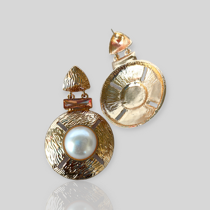 STORM Gold/Pink Drop Earrings