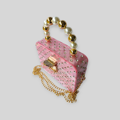 ENCHANT Pink Acrylic Evening Bag