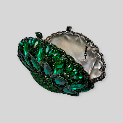 SWANKY Green Crystal Clutch