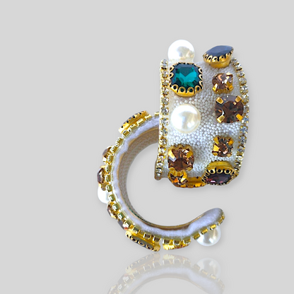 GROVE White Fashion Earrings