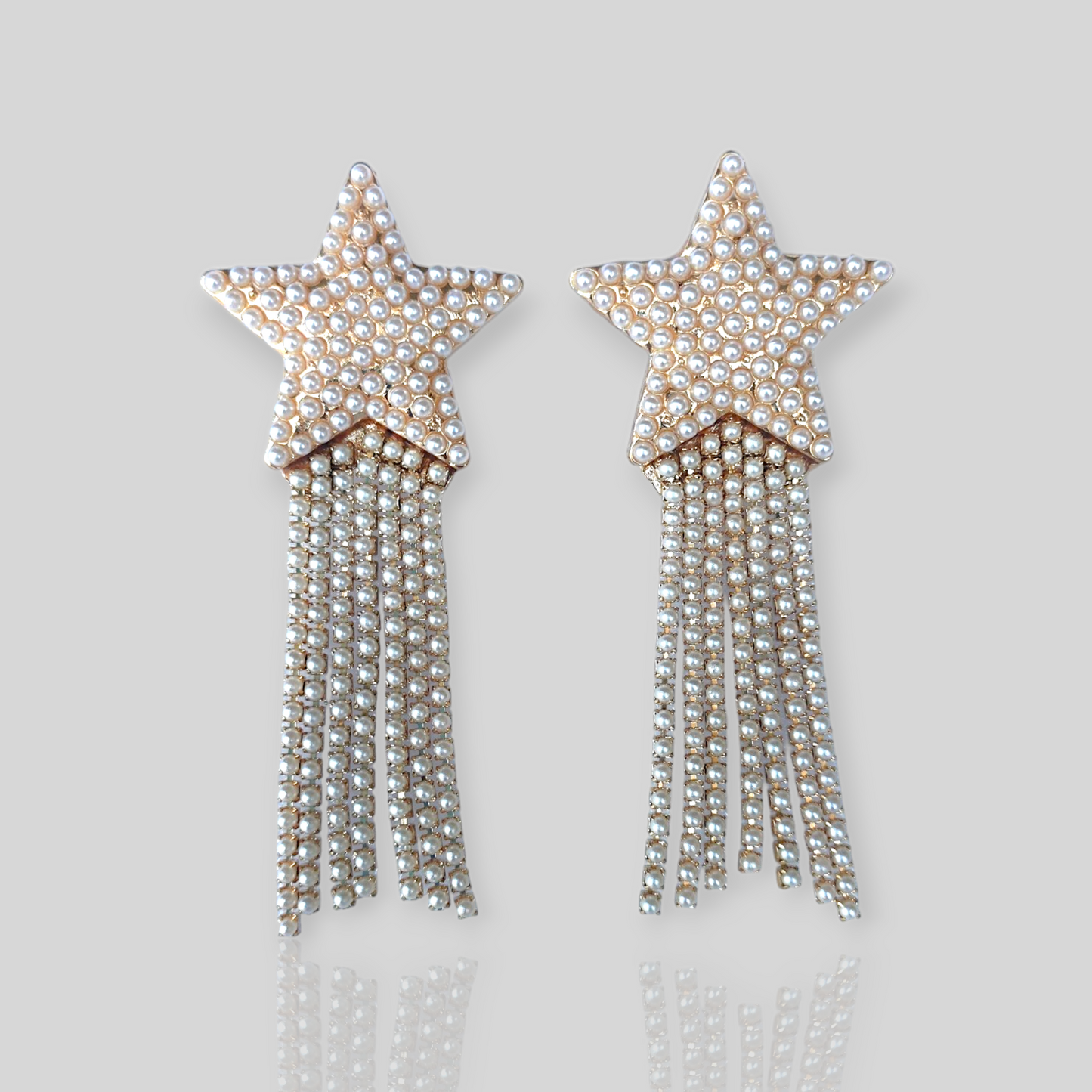 SPLASH Pearl/Gold Drop Earrings