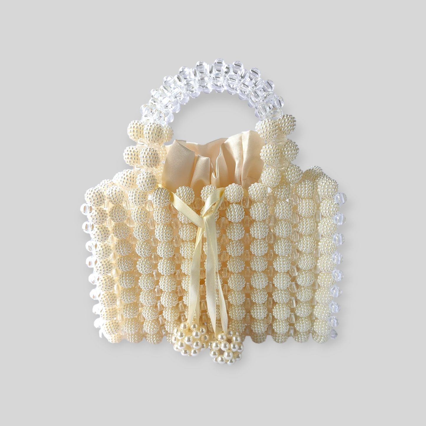 SNAZZY White Beaded Evening Bag