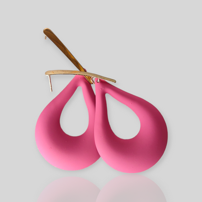 DEW Pink/Gold Drop Earrings