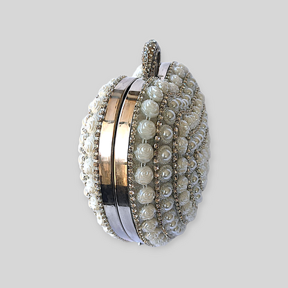 PRISTINE White Pearl Clutch