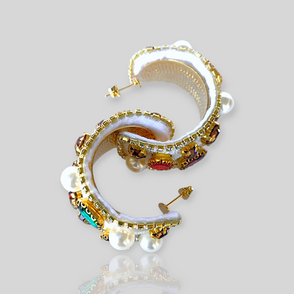 GROVE White Fashion Earrings