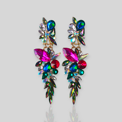 BLOOM Multicolour Chandelier Statement Earrings