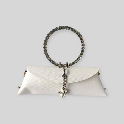 VOGUE White Leather Evening Bag