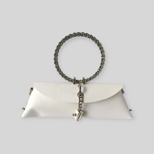 VOGUE White Leather Evening Bag