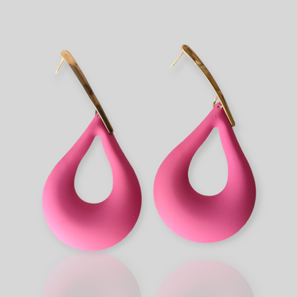 DEW Pink/Gold Drop Earrings