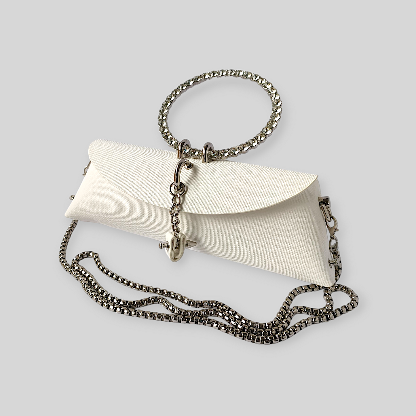 VOGUE White Leather Evening Bag