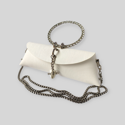 VOGUE White Leather Evening Bag