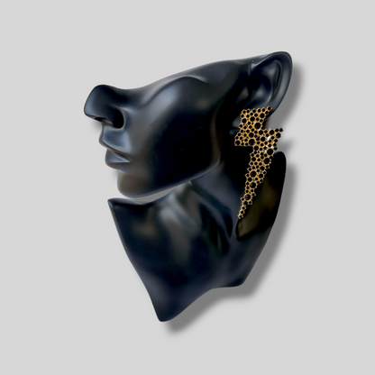 SPARKS Black/Gold Statement Earrings