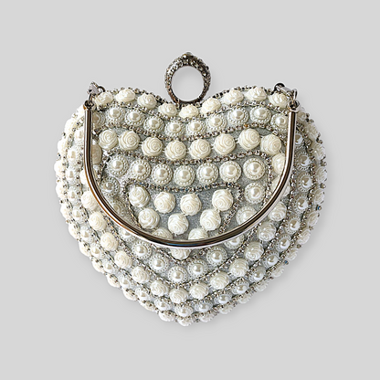 PRISTINE White Pearl Clutch