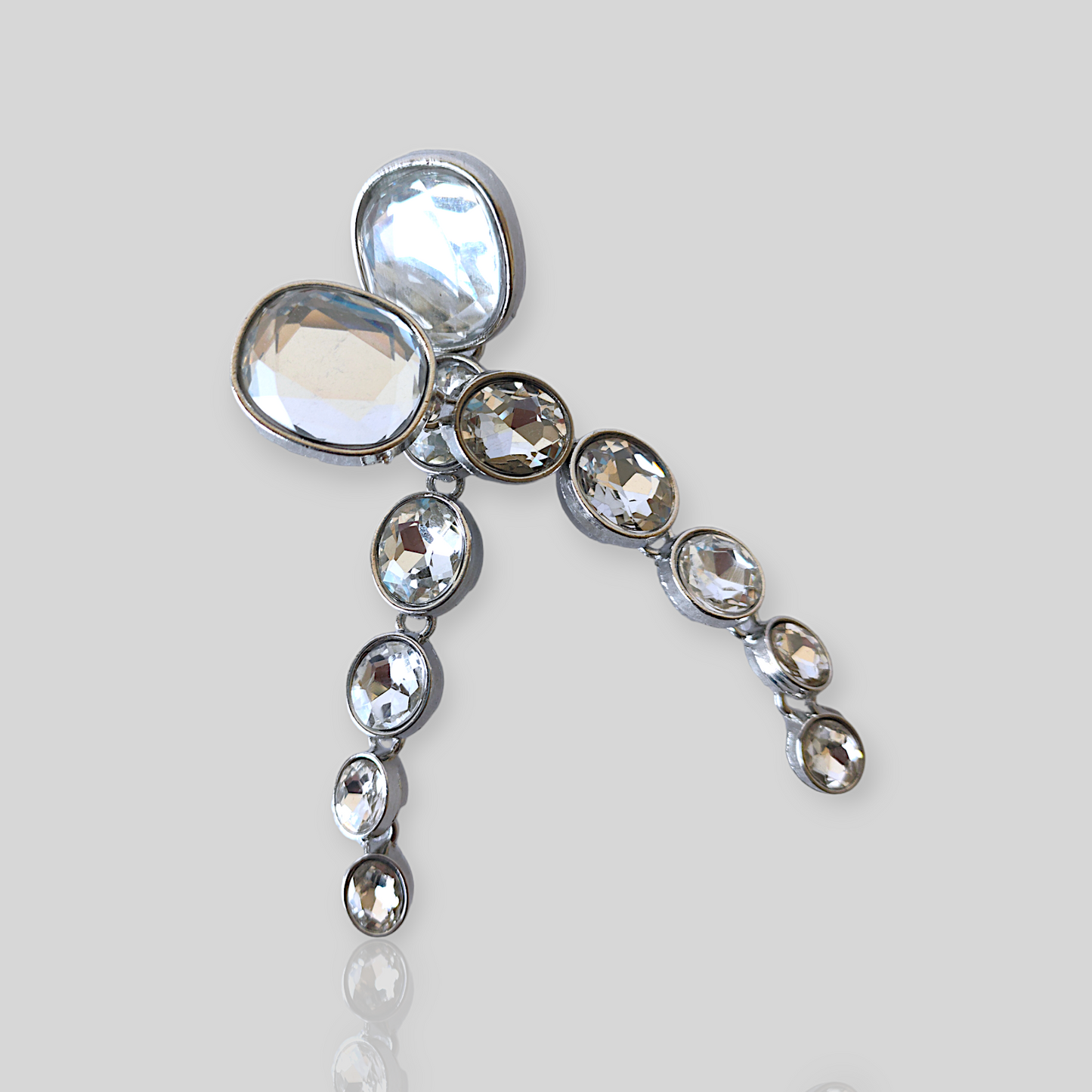 MISTY Silver Drop Statement Earrings