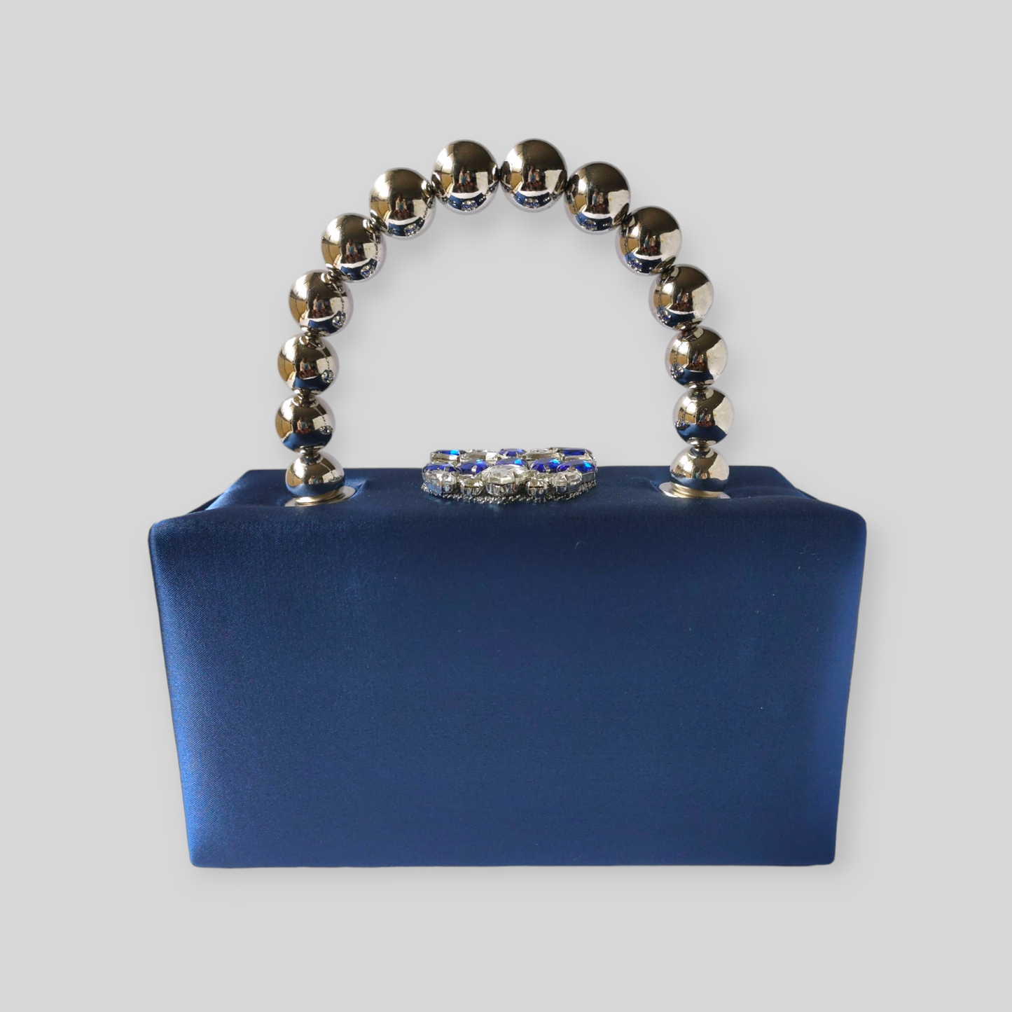 PLUSH Blue Silk Evening Bag