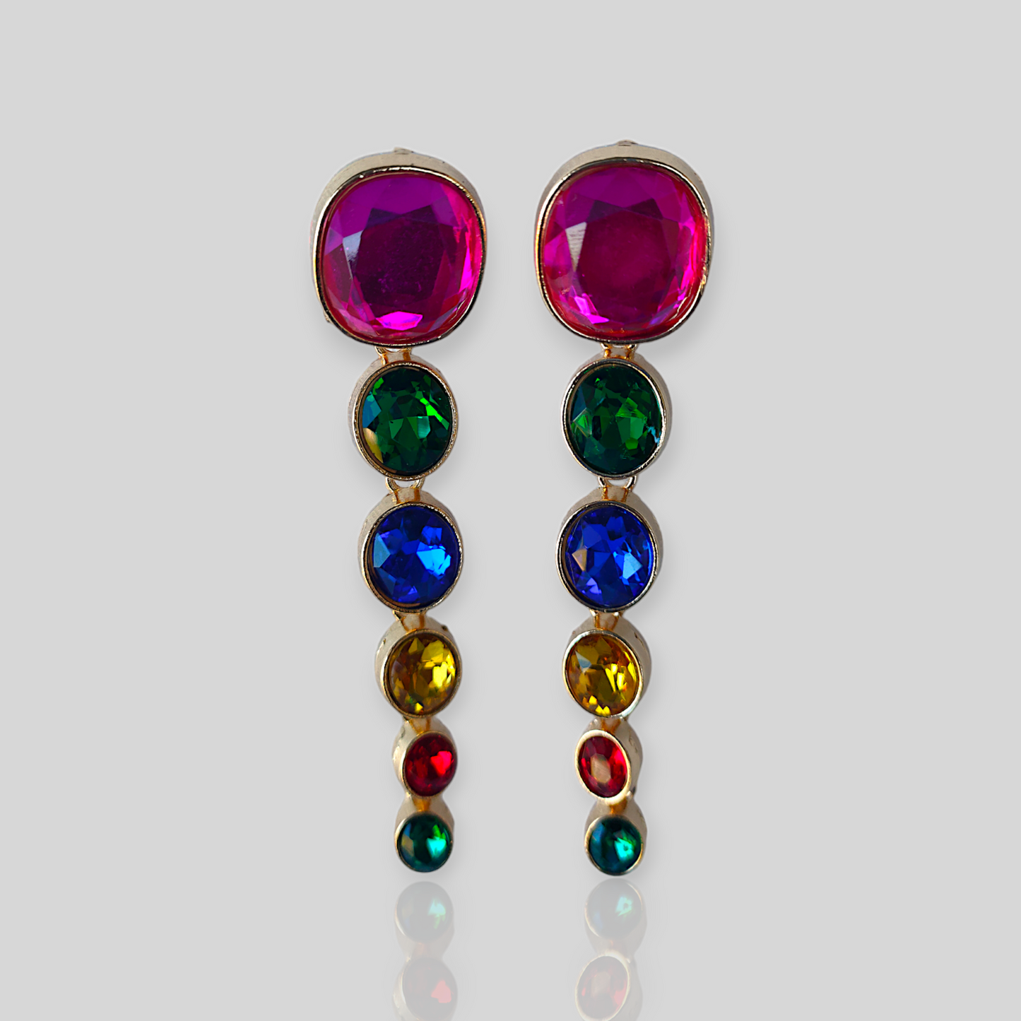 MISTY Multicolour Drop Statement Earrings