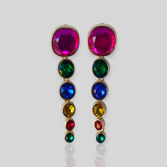 MISTY Multicolour Drop Statement Earrings