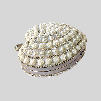 PRISTINE White Pearl Clutch