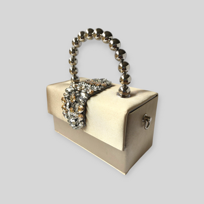 PLUSH Cream Silk Evening Bag