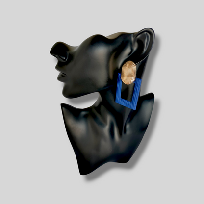 ASH Blue/Gold Drop Earrings