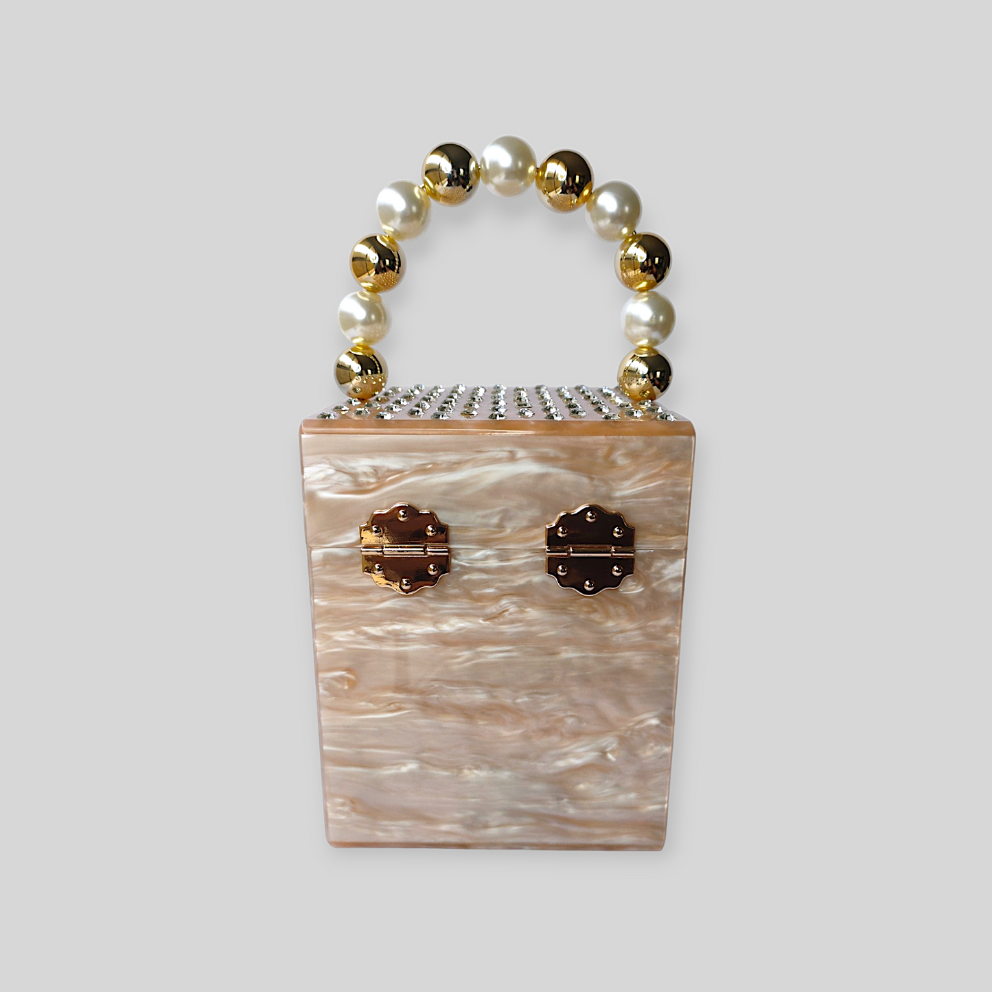 JAZZY Khaki Acrylic Evening Bag