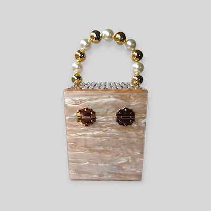 JAZZY Khaki Acrylic Evening Bag