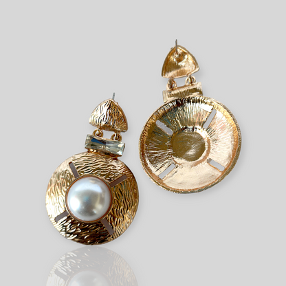 STORM Gold/Clear Drop Earrings