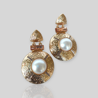 STORM Gold/Pink Drop Earrings