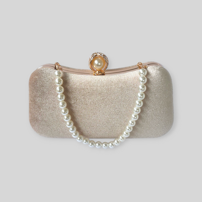 SLEEK Nude Velvet Clutch