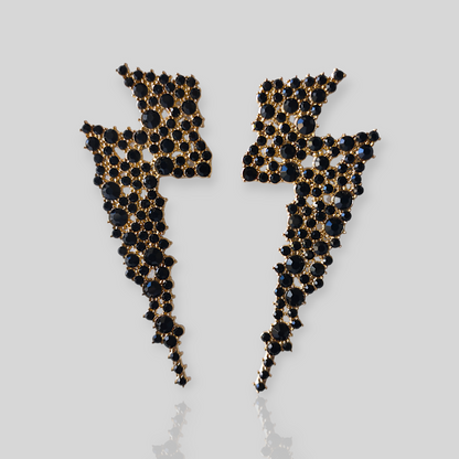 SPARKS Black/Gold Statement Earrings