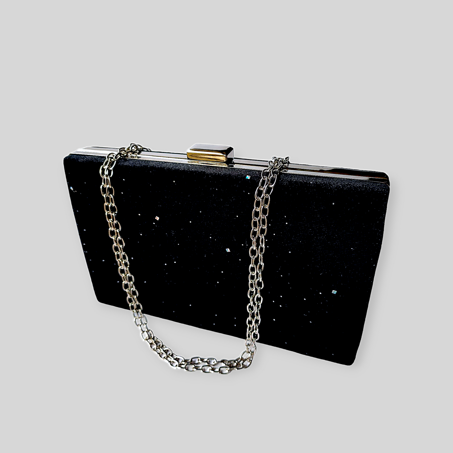 CHARM Black Velvet Clutch