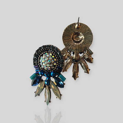 FROSTY Blue Crystal Stud Earrings