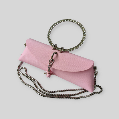 VOGUE Pink Leather Evening Bag