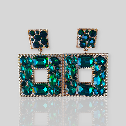 SPARROW Green Chandelier Earrings