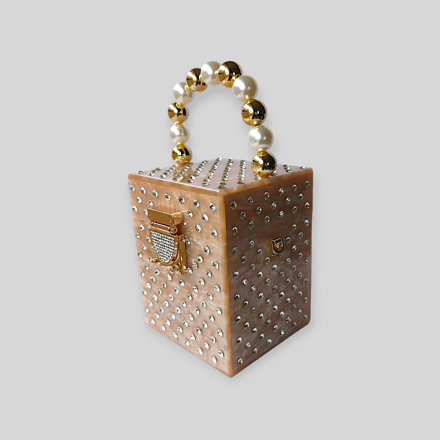 JAZZY Khaki Acrylic Evening Bag