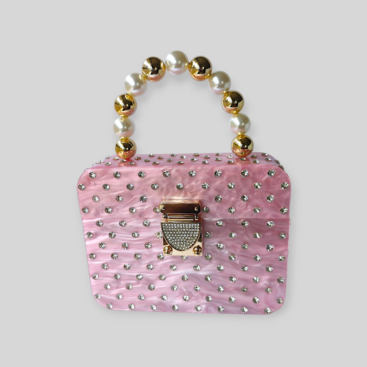 ENCHANT Pink Acrylic Evening Bag