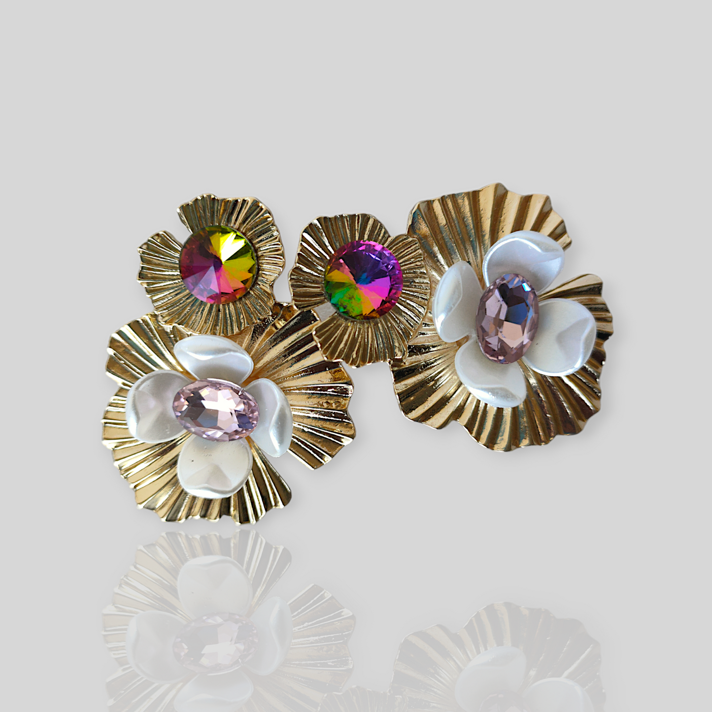 SNOW Gold Statement Earrings