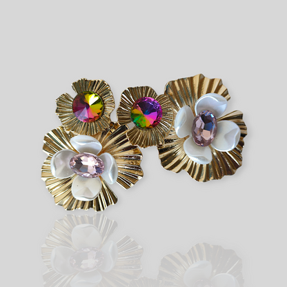 SNOW Gold Statement Earrings