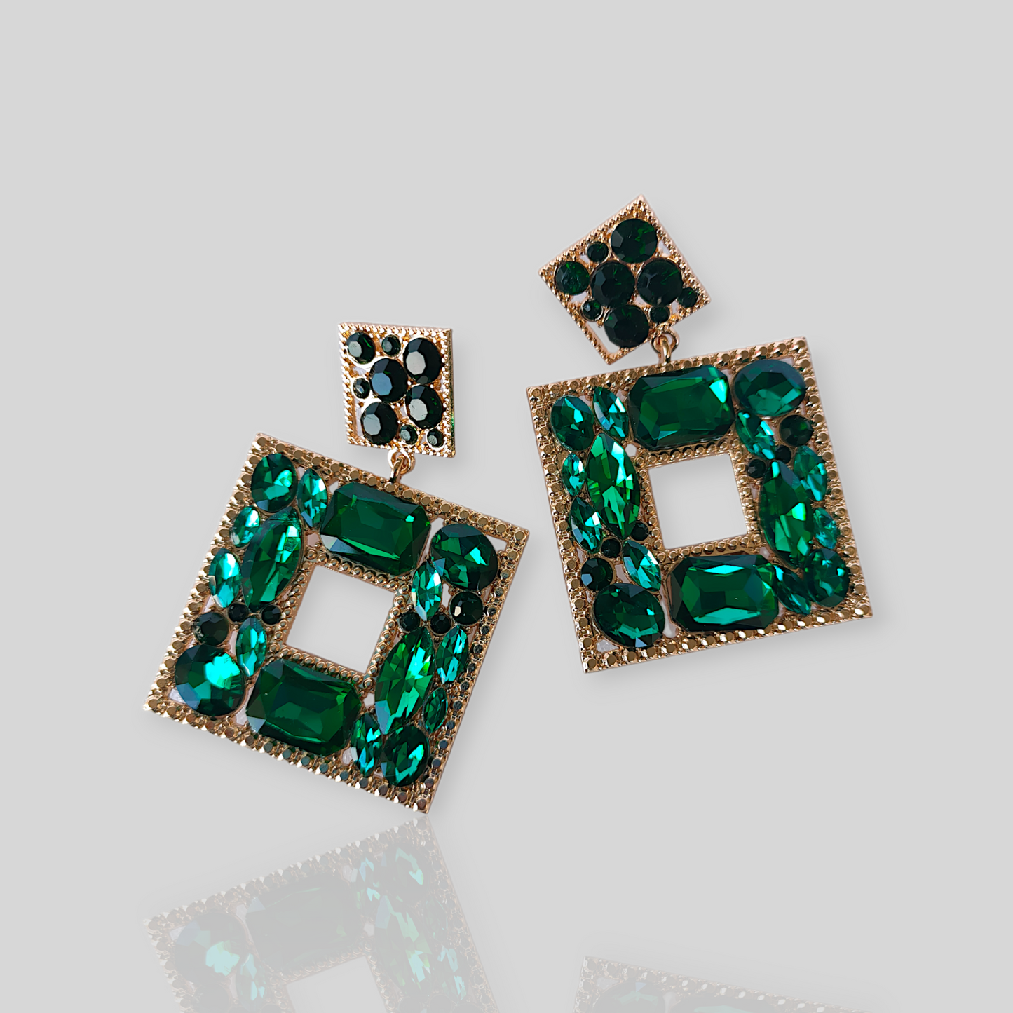 SPARROW Green Chandelier Earrings