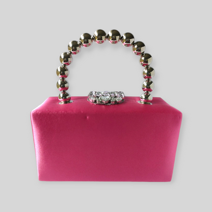 PLUSH Pink Silk Evening Bag