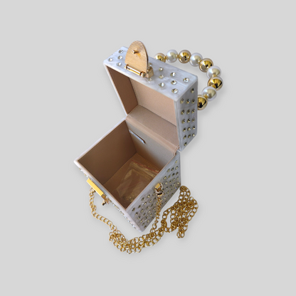 JAZZY White Acrylic Evening Bag