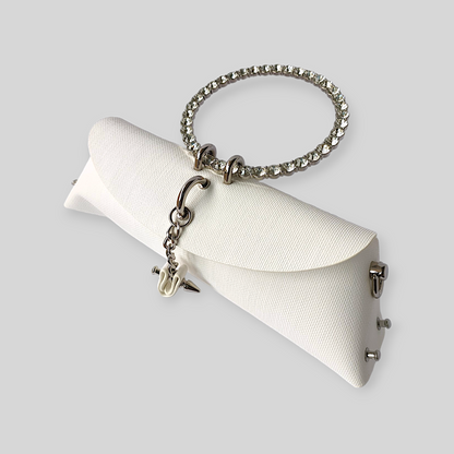 VOGUE White Leather Evening Bag