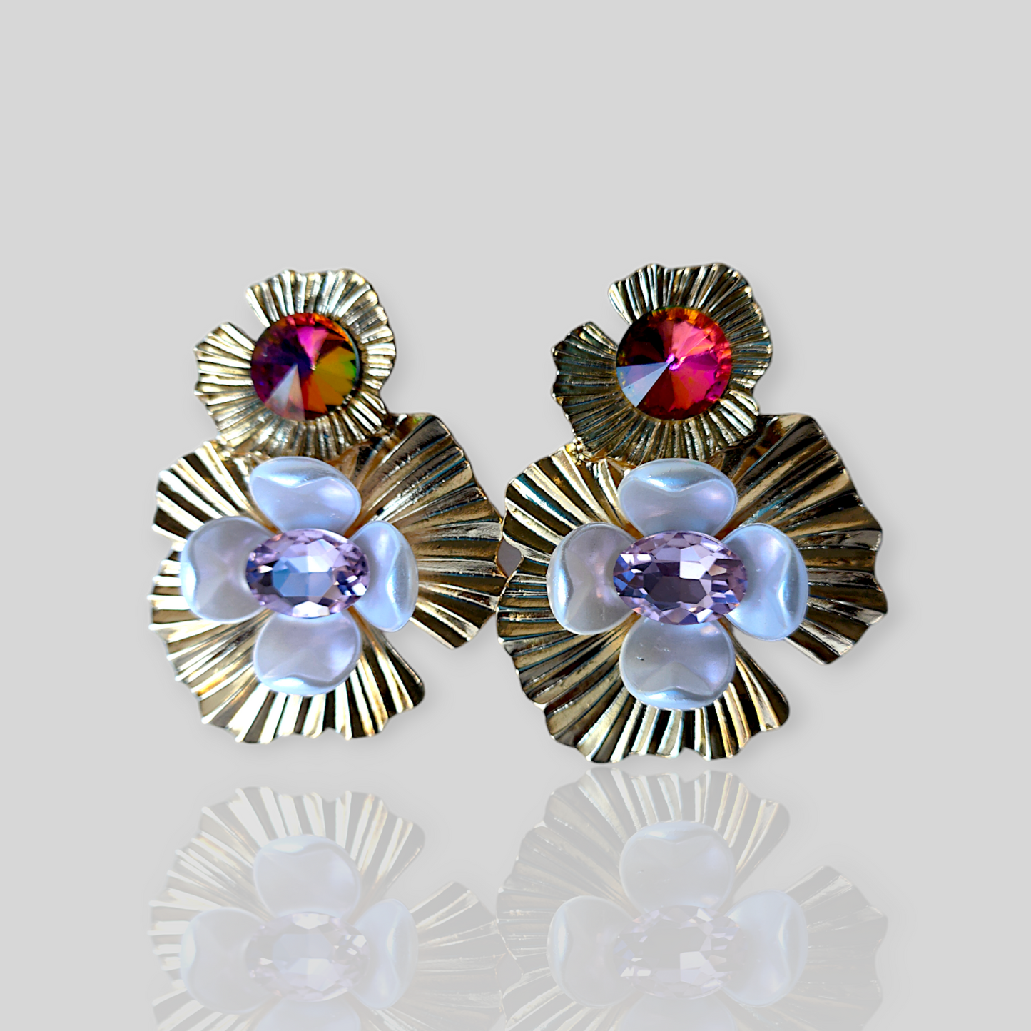 SNOW Gold Statement Earrings