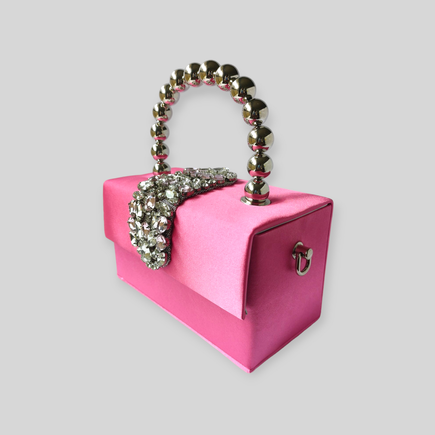 PLUSH Pink Silk Evening Bag