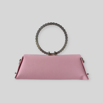VOGUE Pink Leather Evening Bag